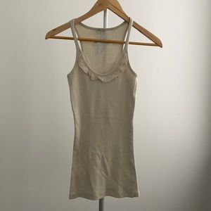 Stretch Tan Fitted Tank Size S